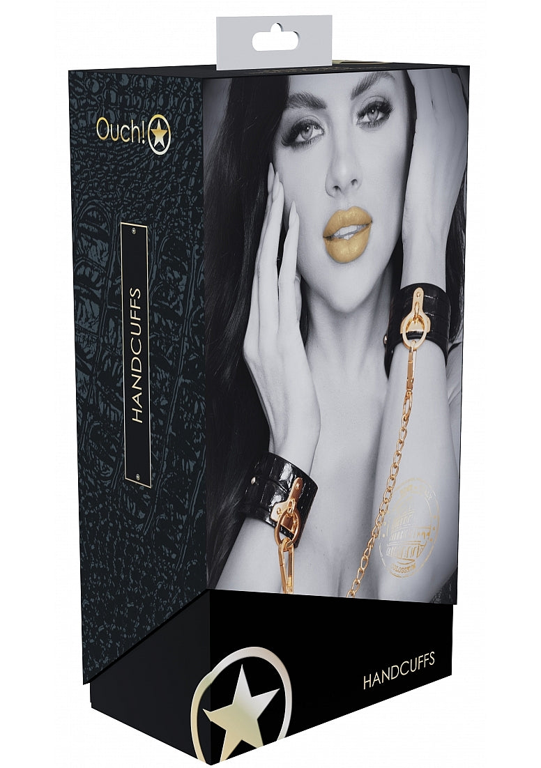OUCH! ROME COLLECTION HANDCUFFS - SHTOU1007BLK