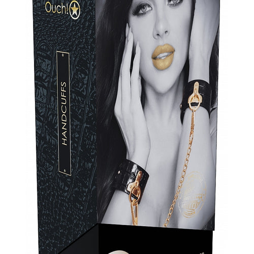 OUCH! ROME COLLECTION HANDCUFFS - SHTOU1007BLK