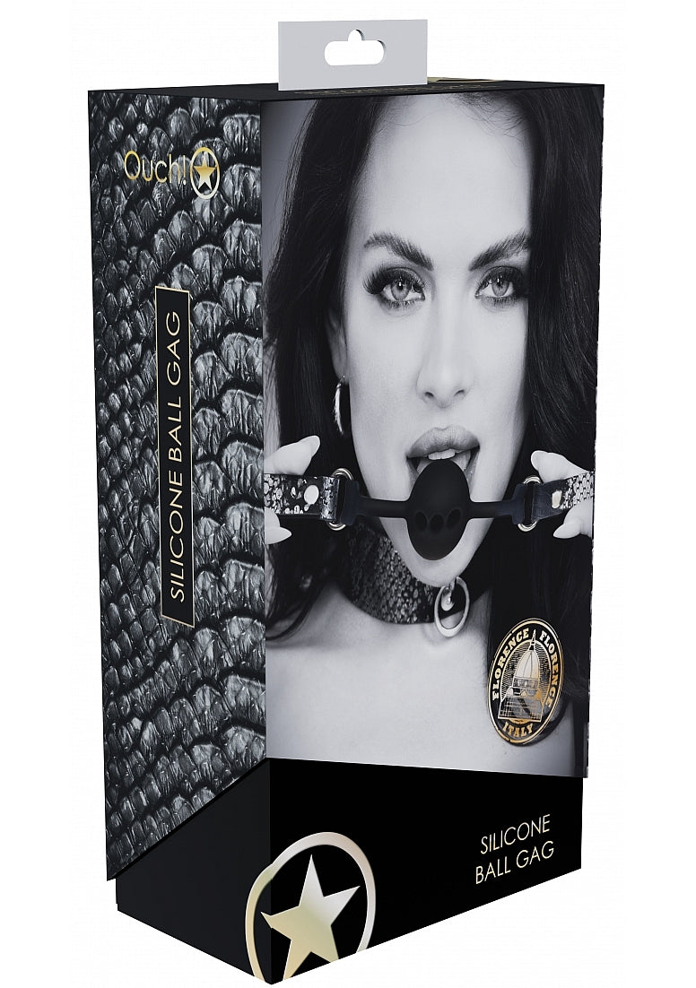OUCH! FLORENCE COLLECTION SILICONE BALL - BLACK - SHTOU1003BLK