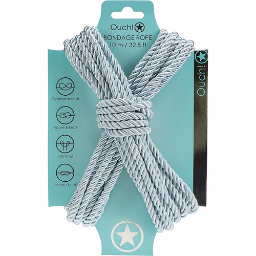 OUCH! BONDAGE ROPE 10 METERS POWDER BLUE - SHTOU1058PBLU