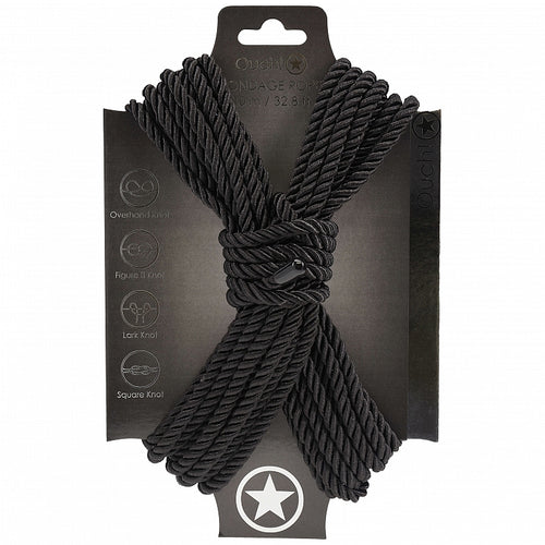 OUCH! BONDAGE ROPE 10 METERS BLACK - SHTOU1058BLK