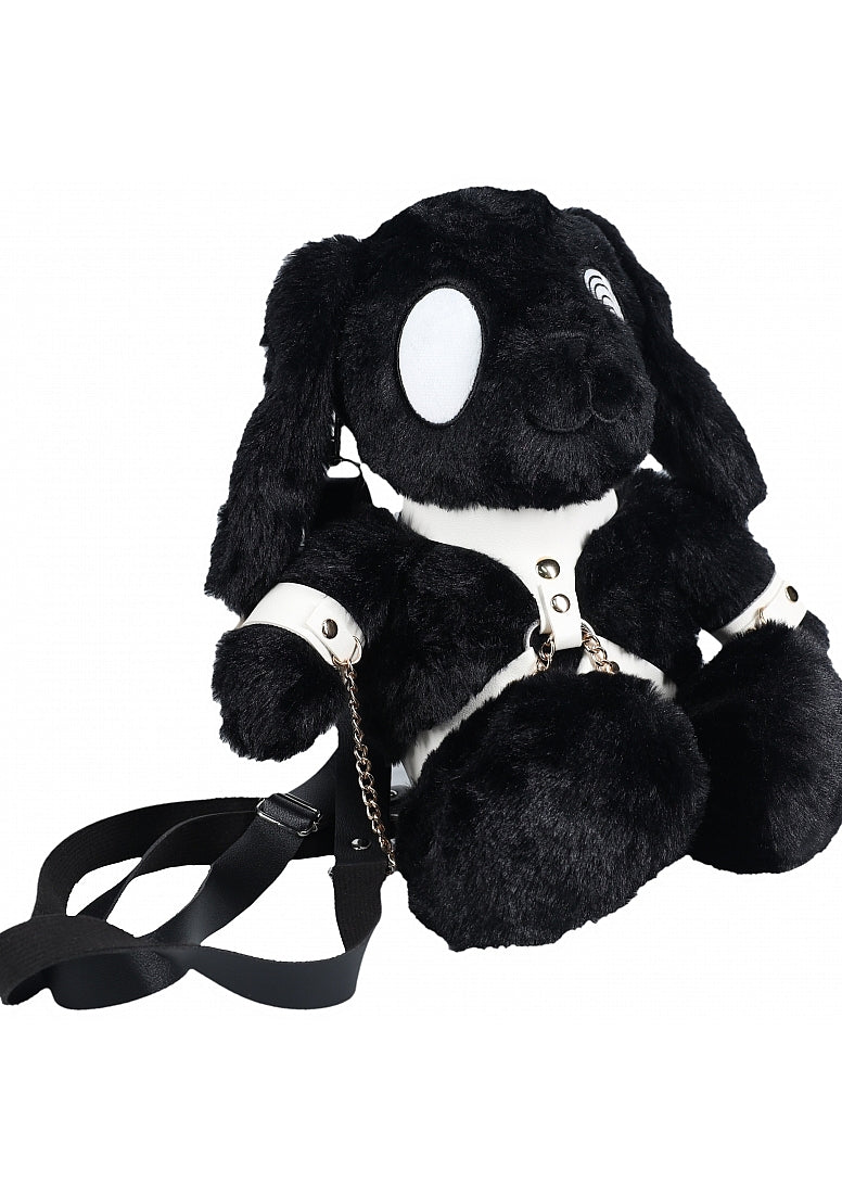BUNNY BACKPACK CIRCLE EYE LARGE BLACK - SHTSLI279BLK