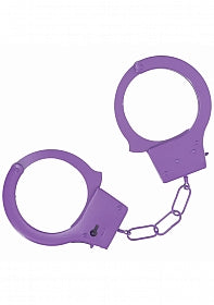 OUCH! CLASSIC METAL HANDCUFFS PURPLE - SHTOU1048PUR