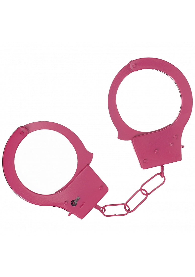 OUCH! CLASSIC METAL HANDCUFFS PINK - SHTOU1048PNK