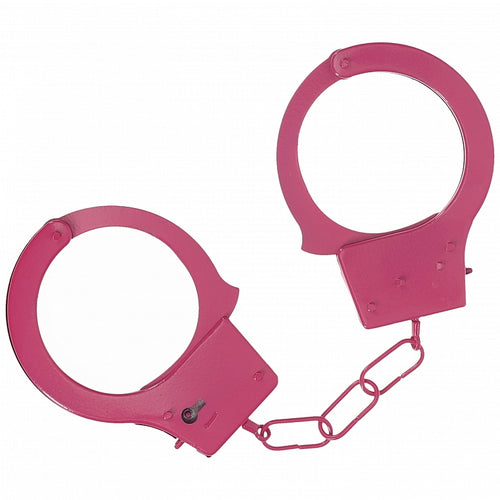 OUCH! CLASSIC METAL HANDCUFFS PINK - SHTOU1048PNK
