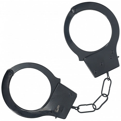 OUCH! CLASSIC METAL HANDCUFFS BLACK - SHTOU1048BLK