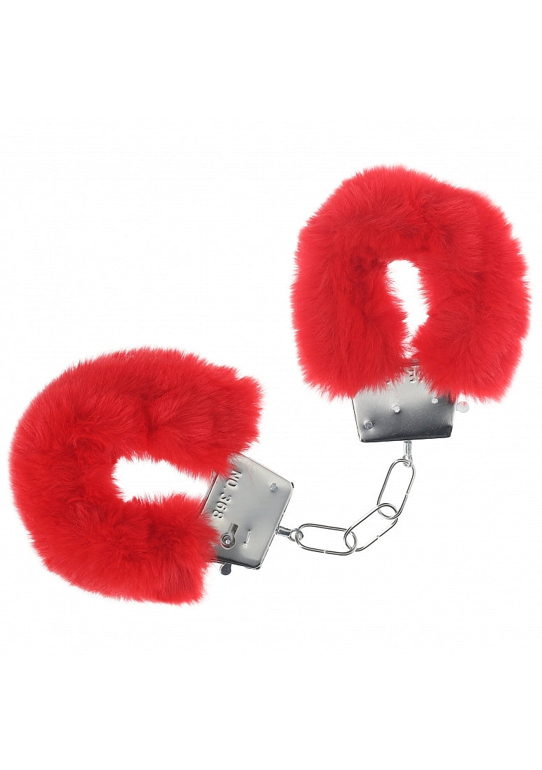 OUCH! CLASSIC FLUFFY HANDCUFFS RED - SHTOU1047RED