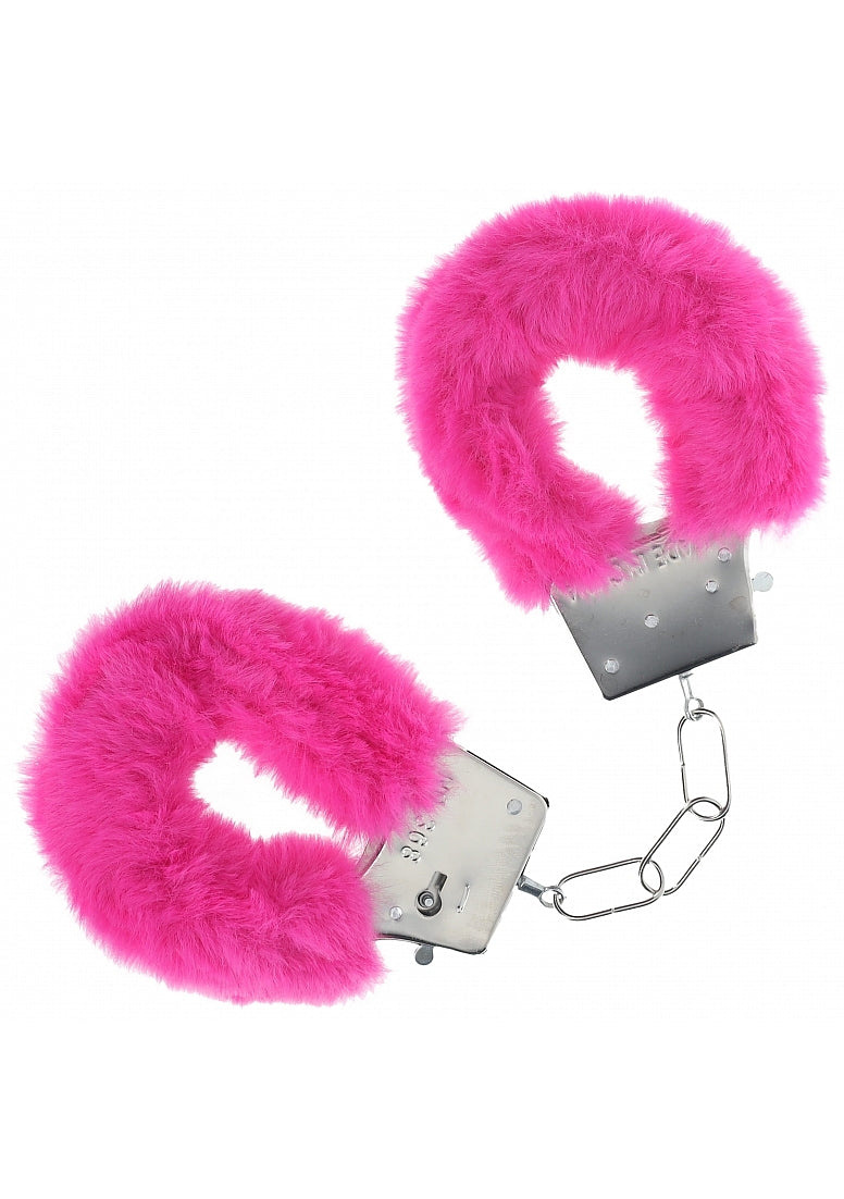 OUCH! CLASSIC FLUFFY HANDCUFFS PINK - SHTOU1047PNK