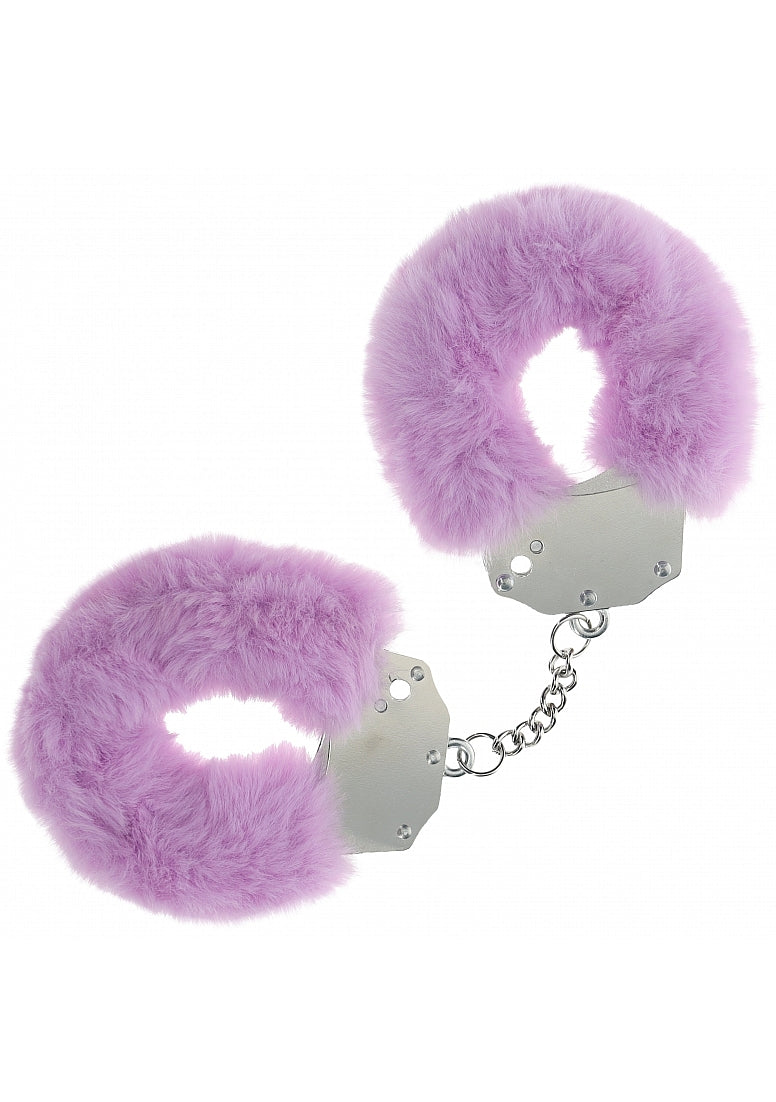 OUCH! HEAVY DUTY FLUFFY HANDCUFFS LAVENDER - SHTOU1046LAV