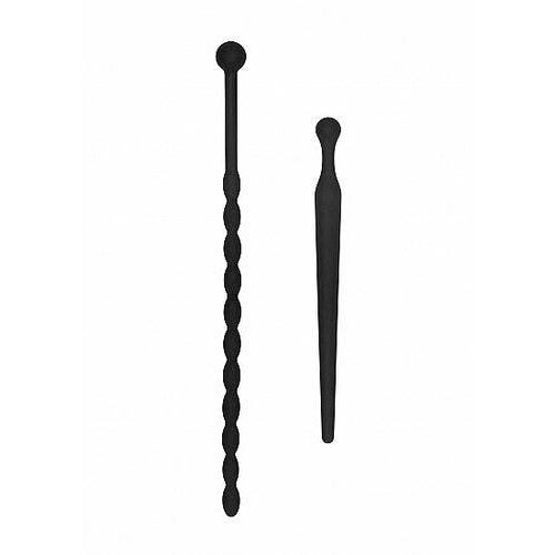 SILICONE BEGINNERS PLUG SET URETHRAL SOUNDING BLACK - SHTOU435BLK