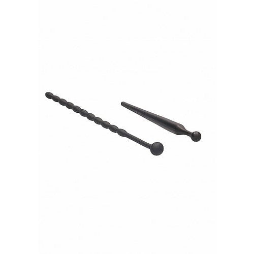 SILICONE BEGINNERS PLUG SET URETHRAL SOUNDING BLACK - SHTOU435BLK