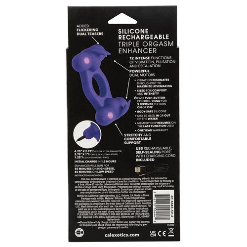 Silicone Rechargeable Triple Orgasm En...