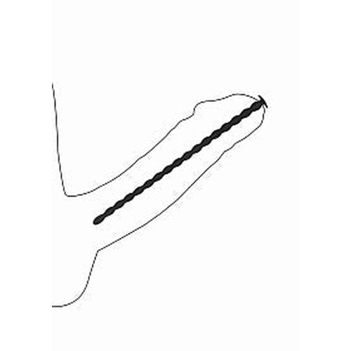SILICONE SPIRAL SCREW PLUG SET ADVANCED URETHRAL SOUNDING BLACK - SHTOU437BLK