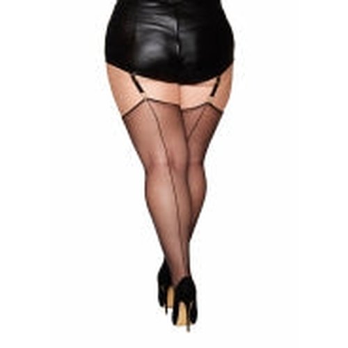 SILKY SHEER THIGH HIGHS BLACK Q/S - DG0492BLKX