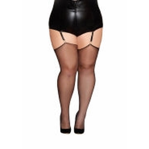 SILKY SHEER THIGH HIGHS BLACK Q/S - DG0492BLKX