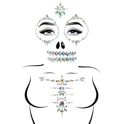 Skeleton Rhinestone Stick-On Jewels - EYE032    18322