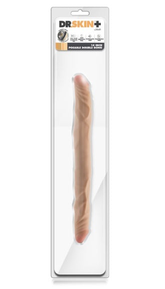 DR SKIN PLUS - 14 POSABLE DOUBLE DONG - BEIGE " - BN39753