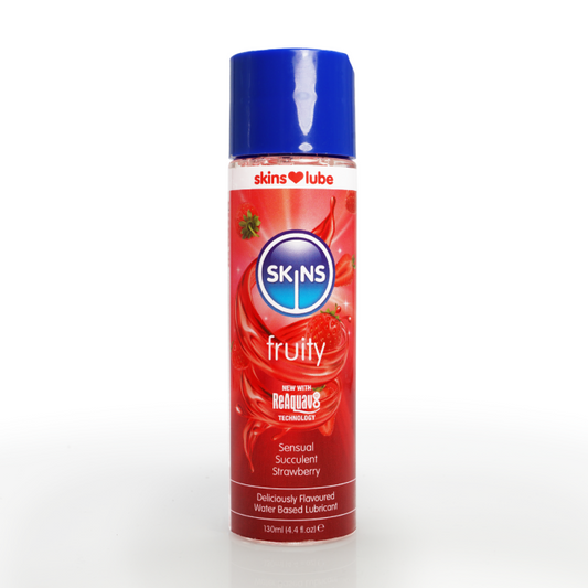 Skins Strawberry Water Based Lubricant 4.4 fl oz (130ml) - SKLUBSTR4