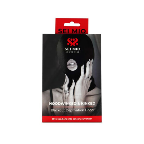 SEI MIO HOODWINKED AND KINKED DEPRIVATION HOOD WITH BLACKOUT PANEL - CRESM053