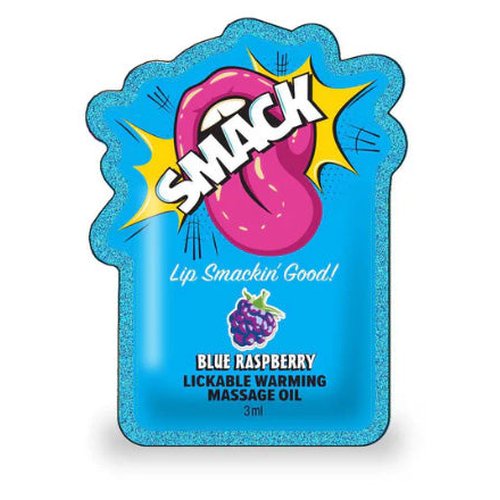 SMACK POUCH MASSAGE OIL BLUE RASPBERRY FILLED POUCH