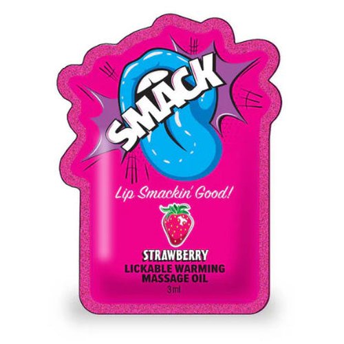 SMACK POUCH MASSAGE OIL STRAWBERRY FILLED POUCH