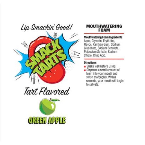 SMACK TARTS MOUTHWATERING FOAM SOUR GREEN APPLE 2.7oz