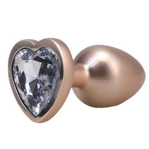 BOOTY BLING HEART DIAMOND JEW/ METAL PLUG S/GOLD