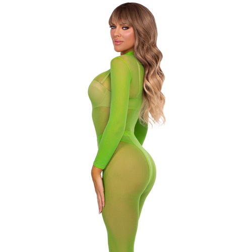 Snap Crotch Sheer Bodysuit Set - 89358     12622