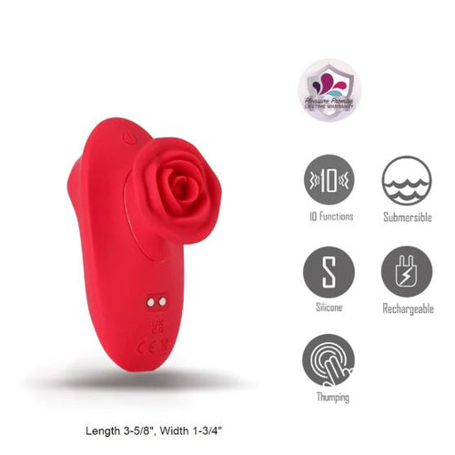 SOLA 10 FUNCTION SILICONE THUMPING MASSAGER RED - MTBO2605
