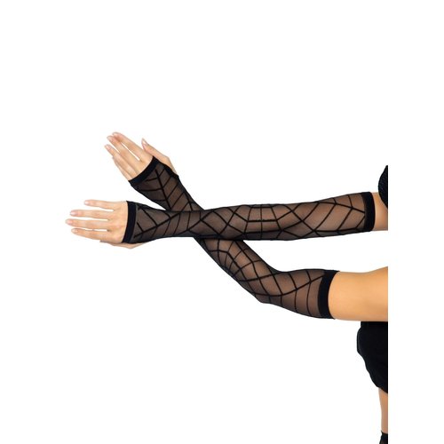 Spider Web Arm Warmer Gloves - 2090      00122