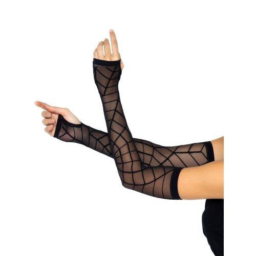 Spider Web Arm Warmer Gloves - 2090      00122