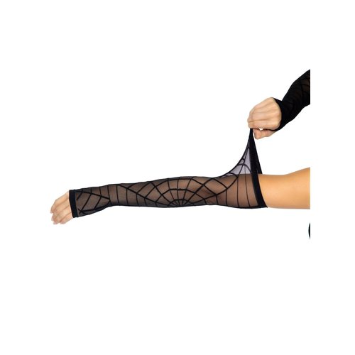 Spider Web Arm Warmer Gloves - 2090      00122