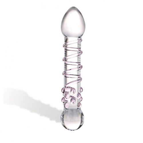GLAS SPIRAL STAIRCASE FULL TIP DILDO - ELGLAS10