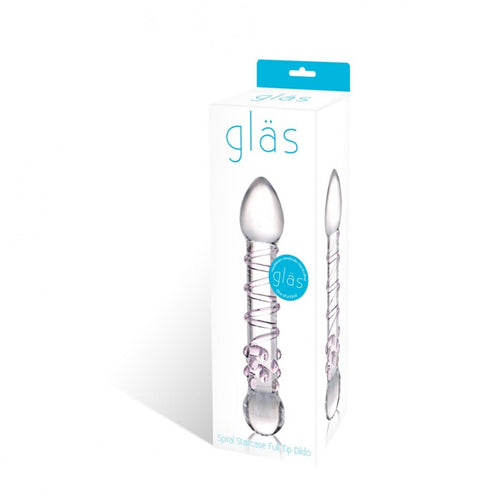 GLAS SPIRAL STAIRCASE FULL TIP DILDO - ELGLAS10