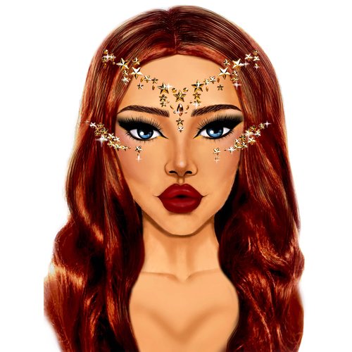 Star Sign Face Jewels Sticker - EYE050    02622