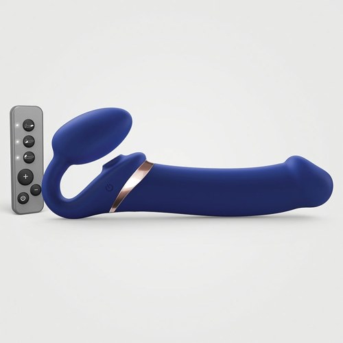 Strap On Me Multi Orgasm Bendable Strap-On-Night Blue XL
