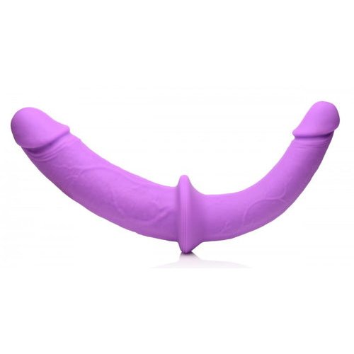 STRAP U DOUBLE CHARMER DOUBLE DILDO W/ HARNESS - XRAG912
