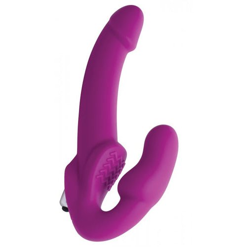 STRAP U VIBRATING STRAPLESS SILICONE STRAP ON DILDO - XRAE826