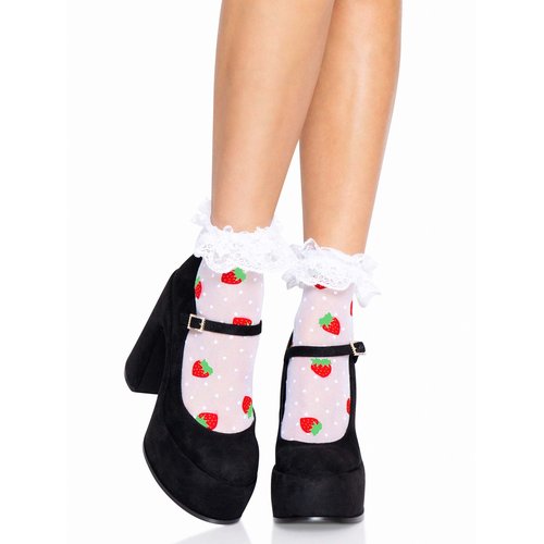 Strawberry Ruffle Anklets - 3015      06222