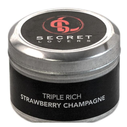 SECRET LOVERS STRAWBERRY CHAMPAGNE MINI EDIBLE MASSAGE CANDLE 1OZ - FRSL001061