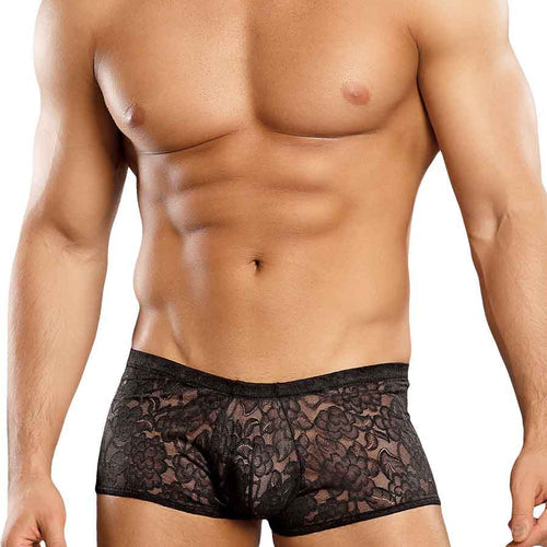 MINI SHORT STRETCH LACE BLACK SMALL - MP145162BKSL