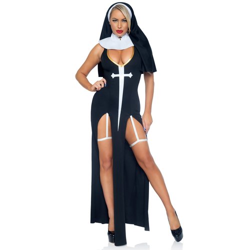 Sultry Sinner Nun Costume - 86972     00701