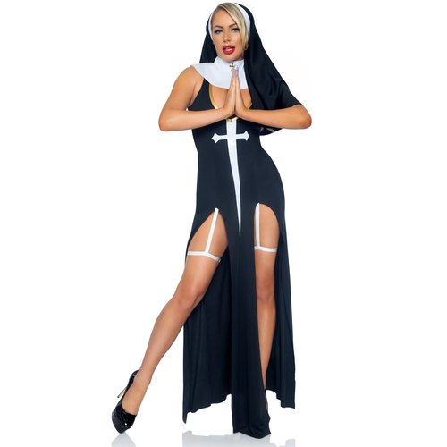 Sultry Sinner Nun Costume - 86972     00701