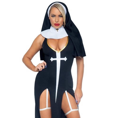 Sultry Sinner Nun Costume - 86972     00701