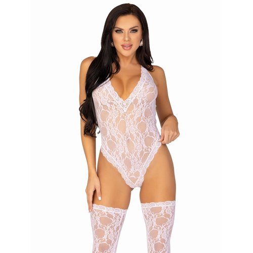 Sweet Romance Lace Teddy & Stockings Set - 81484     00122