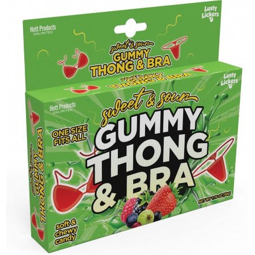 SWEET & SOUR GUMMY THONG & BRA SET