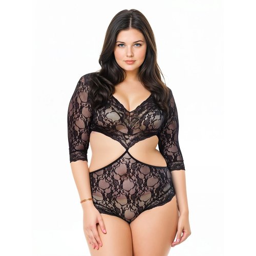 Sweet Surprise Plus Lace Teddy - 81427Q    00107