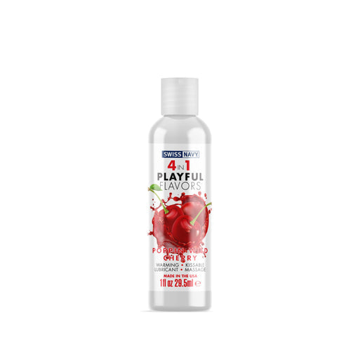 SWISS NAVY 4 IN 1 PLAYFUL FLAVORS POPPIN WILD CHERRY 1OZ - SN4N1FPWC1