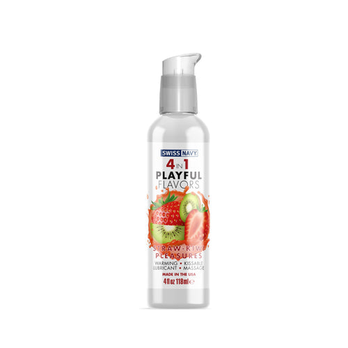 SWISS NAVY 4 IN 1 PLAYFUL FLAVORS STRAWBERRY KIWI PLEASURE 4OZ - SN4N1FSKP4
