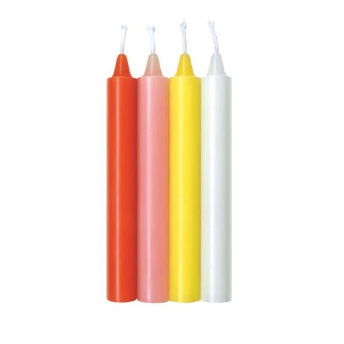 THE 9'S MAKE ME MELT SENSUAL WARM-DRIP CANDLES 4PK PASTEL - IB23272
